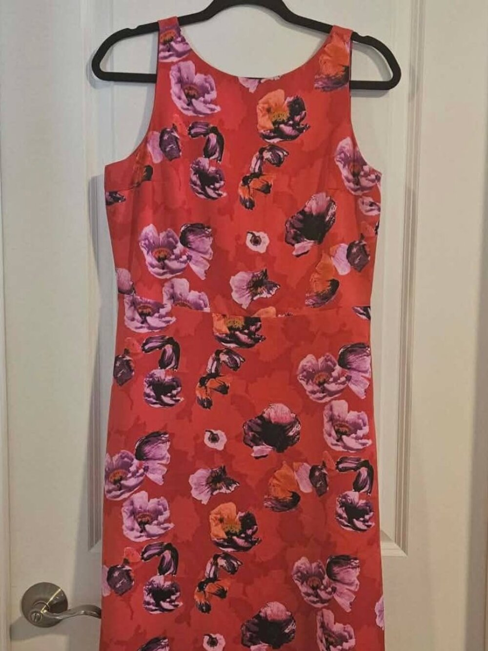 Banana Republic Red Floral Midi Dress
